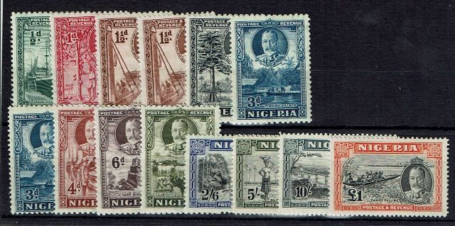 Image of Nigeria & Territories ~ Nigeria SG 34/45 LMM British Commonwealth Stamp